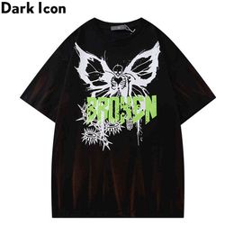 Butterfly Tshirt for Men Summer Crew Neck Casual Men's T-shirts Man Clothing 210603
