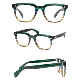 Fashion Sunglasses Frames Belight Optical Arrival Fancy Vintage Retro Acetate With Rivet Big Spectacle Frame Precription Lens Eyeglasses YON