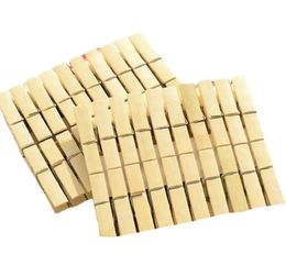 Multi-function Best quality Mini bamboo Wooden Clothes Photo Paper Peg Clothespin Laundry Hangers Craft Clips