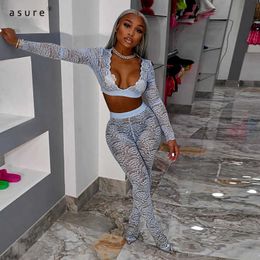 Two Piece Set Women Sexy Outfit Summer Tracksuit Female Clothing Crop Tops Pants Office Suits Sportswear Vendors K21S00918 210712
