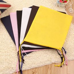 42*31cm Non-Woven Thicken Home Storage Shoes Drawstring Bag Solid Color Travel Outdoor Dust-proof Organization Case Pouch