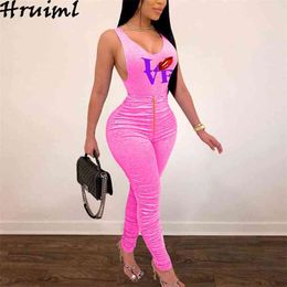 Outfits for Women Summer Solid Color Letter Print Bodysuit&long Pants Clothing Sets Slim Backless Sexy Club s 210513