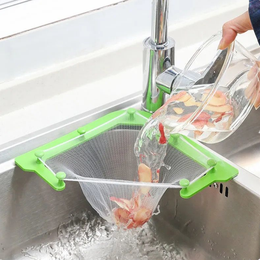 Kitchen Sink Triangular Strainer Drain Rack Filter Bag Hanging Colander Net Basket Vegetable Kitchen Waste Garbage Strainer Shel