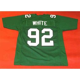 Mitch Custom Football Jersey Men Youth Women Vintage REGGIE WHITE green Rare High School Size S-6XL or any name and number jerseys