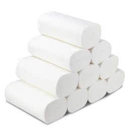 Napkins White Toilet Paper 10/20/30/100+ Rolls Pack Of 10 4Ply Towels Household