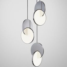 Nordic Minimalist LED Pendant Lights Postmodern Lighting Stainless Steel Dining Room Lamp Bedroom Bar Bedside Light Fixture Lamps
