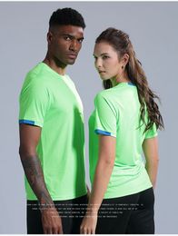 P15-4 Quick Dry Gym Shirt Men Summer Women Sportswear Running T-shirts Sport elastic Jogging Tops Loose Training Short Sleeves