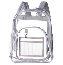 Student PVC Large Capacity Transparent Waterproof School Bags Mix Color