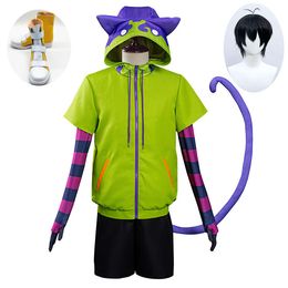 SK8 the Infinity Miya Cosplay Hoodie with Hat Wig ShoesCostume for Halloween Party