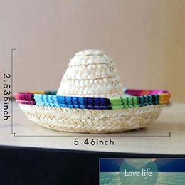 3 Crazy Nights Natural Straw Mini Hats New Design Mexican Hat Desktop Party Supplies Carnival Decorations Cinco De Mayo Party Factory price expert design