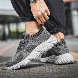 Fly Top Quality Knit Women Men Running Shoes Black Blue Gray Outdoor Jogging Sports Trainers Sneakers Size 36-45 Code LX21-222