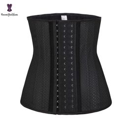 Women's Breathable Elastic Waist Trainer Latex Waist Shapewear Firm Tummy Control 25 Steel Boned Corset Size XXS-3XL 948# X0713