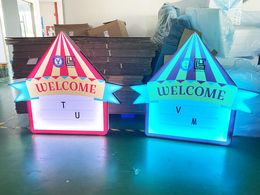 signs by design Australia - Party Decoration Custom House Shape Bottle Presenter Board Sign With Design For Nightclub Halloween Led Light