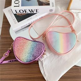 Girls Purses and Handbags for Women Shiny Heart Crossbody Bag Ladies Small Coin Wallet Pures and Bags