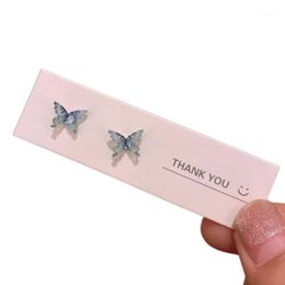 Stud Korean Elegant Cute Plastic Mini Butterfly Earrings For Women Girls 2022 Fashion Sweet Child Jewelry Gifts