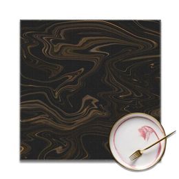 Mats & Pads 4 Pieces Placemats For Dining Table Mat Gold Marble Ink Non-slip Placemat Set In Kitchen Accessories Cup Wine Pad