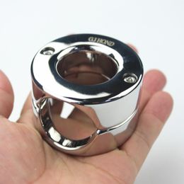 9 Sizes Cockrings Scrotum Pendants Stainless Steel Penis Stretching Weight Bearing Practise Cockring Testicle Ring Three Hole Pendant Sex Toys for Men BB2-2-245