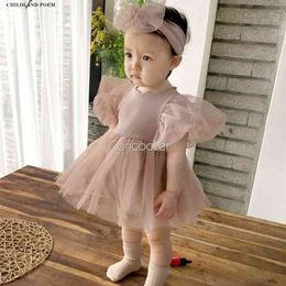 Girls Newborn Princess For 1st Birthday Party Wedding Infant Baby Girl Clothes Cotton Baptism Dress 210315