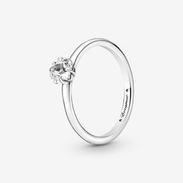 100% 925 Sterling Silver Celestial Sparkling Star Solitaire Ring For Women Wedding Rings Fashion Engagement Jewellery Accessories