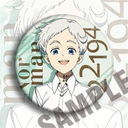 Pins Brooches 12PCS Anime Japan Cartoon The Promised Neverland Cosplay Badge Yakusoku No Emma Brooch Pins Backpacks Button Gift313m