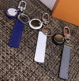 2022 Black/White/Gray PU Leather Key Chain Ring Accessories Fashion Car Keychain NEO Club Keychains Buckle for Men Women with Retail Box