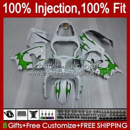 OEM Bodywork For KAWASAKI NINJA ZX900 ZX9 R 1998-1999 Body Kit 17No.62 ZX 9R 9 R 900 CC ZX-9R 1998 1999 2000 2001 ZX-900 900CC ZX9R 98 99 00 01 Injection Fairing green flames