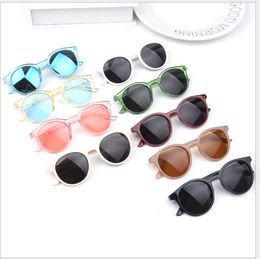 9 Color simple children's sunglasses fashion round frame sunglasses for boys and girls UV protection glasses wholesale