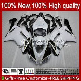 Motorcycle Fairings For KAWASAKI NINJA ZX600C ZX-600 ZX 6R 600CC 6 R ZX636 07-08 Bodywork 10No.15 ZX-636 600 CC ZX6R 07 08 ZX600 ZX 636 ZX-6R 2007 2008 Bodys Kit glossy white