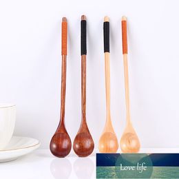 1Pcs Natural Wood Spoons Long Handle Stirring Spoons wooden Coffee Tea Spoons Tableware