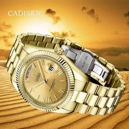 Wristwatches CADISEN Haojin MIYOTA-8285 Automatic Movement Mechanical Watch Men Accessories Sports Matching Sapphire Stainless Steel Swimmin