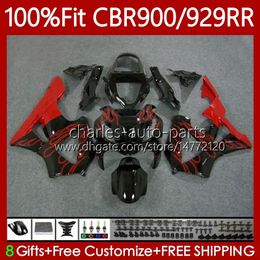 OEM Fairings For HONDA CBR900 CBR929 RR 900CC 929CC 2000 2001 Body 68No.102 CBR 929RR 900RR 900 929 RR CC CBR929RR 00 01 CBR900RR Red flames 00-01 Injection Bodywork