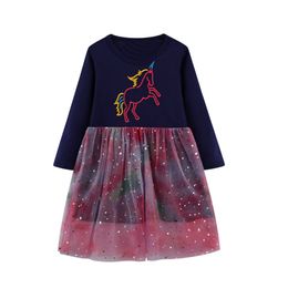 Kids Autumn Winter Dresses for Girls Sequins Princess Dress Girls Long Sleeve Party Baby Girl Children Clothing