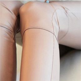 Женские леггинсы 2021 модальный легин девочка брюки патент патент патент женщины сексуальные черные коричневые