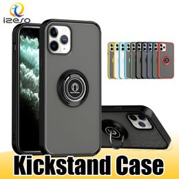 Rugged Armor Phone Cases Shockproof Kickstand Cellphone Cover for iPhone 14 Plus 13 Pro Max 12 11 XR XS Samsung S23 Ultra Case with Retail Package izeso