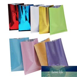 Wholesale White/Green/Purple/Gold/Blue/Pink Open Top Foil Bags Heat Sealing Herbal Mask Powder Pills Coffee Small Trail Pouches Factory price expert design Quality