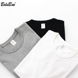 BOLUBAO Casual Brand Solid Colour T Shirt Mens Harajuku T Shirt Summer Tops Male 100% Cotton T-shirts Top Boy Girl Tshirts 210518