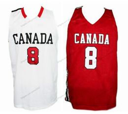 Custom Retro Andrew Wiggins #8 Team Canada Basketball Jersey Stitched White Red Size S-4XL Any Name Number Top Quality Jerseys