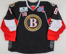 Custom Men Youth women Vintage 2009-10 Brian Lee Binghamton Senators Game Worn Jersey Hockey Jersey Size S-5XL