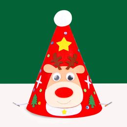 Christmas Hat DIY Children Handmade Material Package Educational Toys Kindergarten Creative Xmas Gifts Decorayion