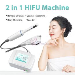 2 in 1 Body Slimming Hifu Vaginal Tightening Rejuvenation Machine Face Lifting Wrinkle Removal Beauty Equipment