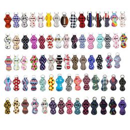 209 Colors Printing Chapstick Holder Keychain Party Favor Portable Lipstick Pouch For Girl Gift