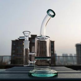 7.8" Lake Green Tire Filter Hookah Water Pipe Bong Glass Bongs Waterpipe Tobacco Smoking Bubbler Smoke Pipes Bongs Bottles Dab Rig 14mm Bowl