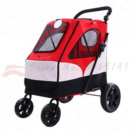 Dog Car Seat Covers Breathable Large Pet Stroller Trolley Folding Space Bearing 55KG For Travel