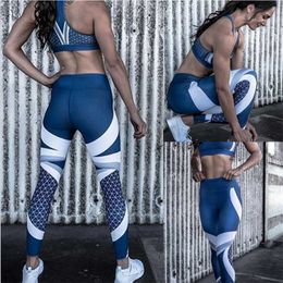 Women Casual Blue Leggings Skinny Elastic Force Sporting Fashion Polyester Fitness 211215