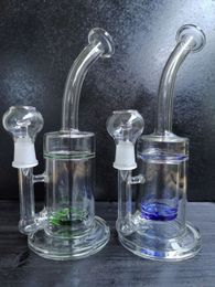 Glass bong recycler dab rig 8.5 inch glass water pipe turbine perc oil rig bubbler 14.4mm male joint cheechshop