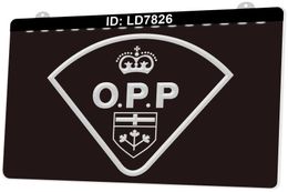 LD7826 Ontario Provincial Police Light Sign 3D Engraving