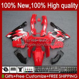 Fairings For KAWASAKI NINJA ZX 6R 636 600CC 600 CC ZX-636 ZX6R 94 95 96 97 Bodywork 50HC.13 ZX636 ZX-6R 94-97 red glossy blk ZX600C ZX600 ZX 6 R 1994 1995 1996 1997 Bodys kit