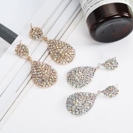S2242 Fashion Jewellery Water Drop Dangle Stud Earring Full Diamond Rhinstone Earings