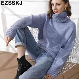 Ezsskj Winter casualcashmere oversize thick Sweater pullover loose elegant Pullover female Long Sleeve 210922
