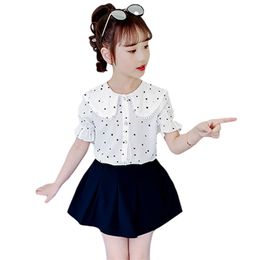 Teen Girls Clothing Heart Vest + Skirt Costume For Casual Style Outfit Summer Kids 6 8 10 12 14 210527